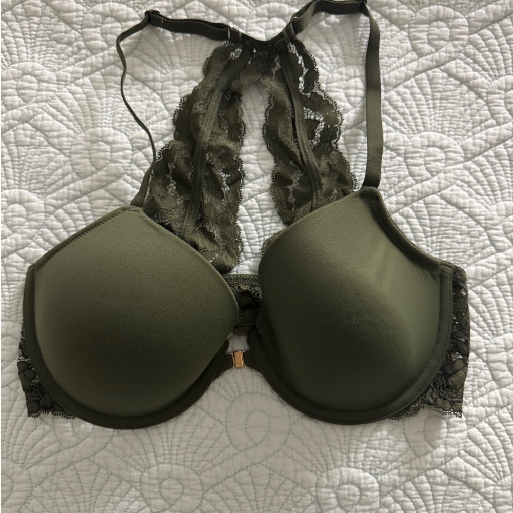Gilligan & O'Malley Dark Green Lace Bra 34C